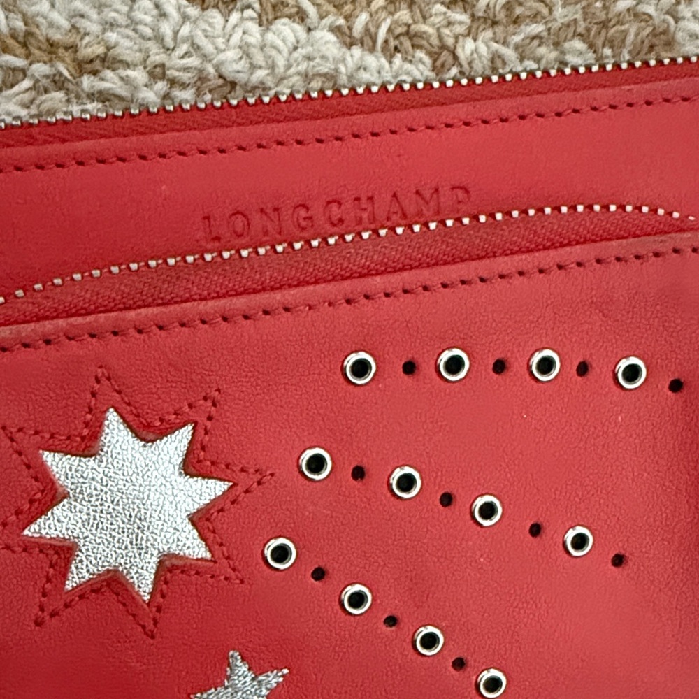 Longchamp Red Women's Wallet with Star Design - Picture 3 of 6
